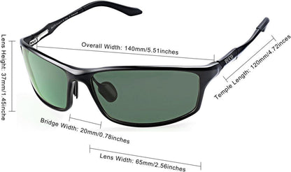 Polarisierte Sportbrille Al-MG Metallrahmen Herren 8201