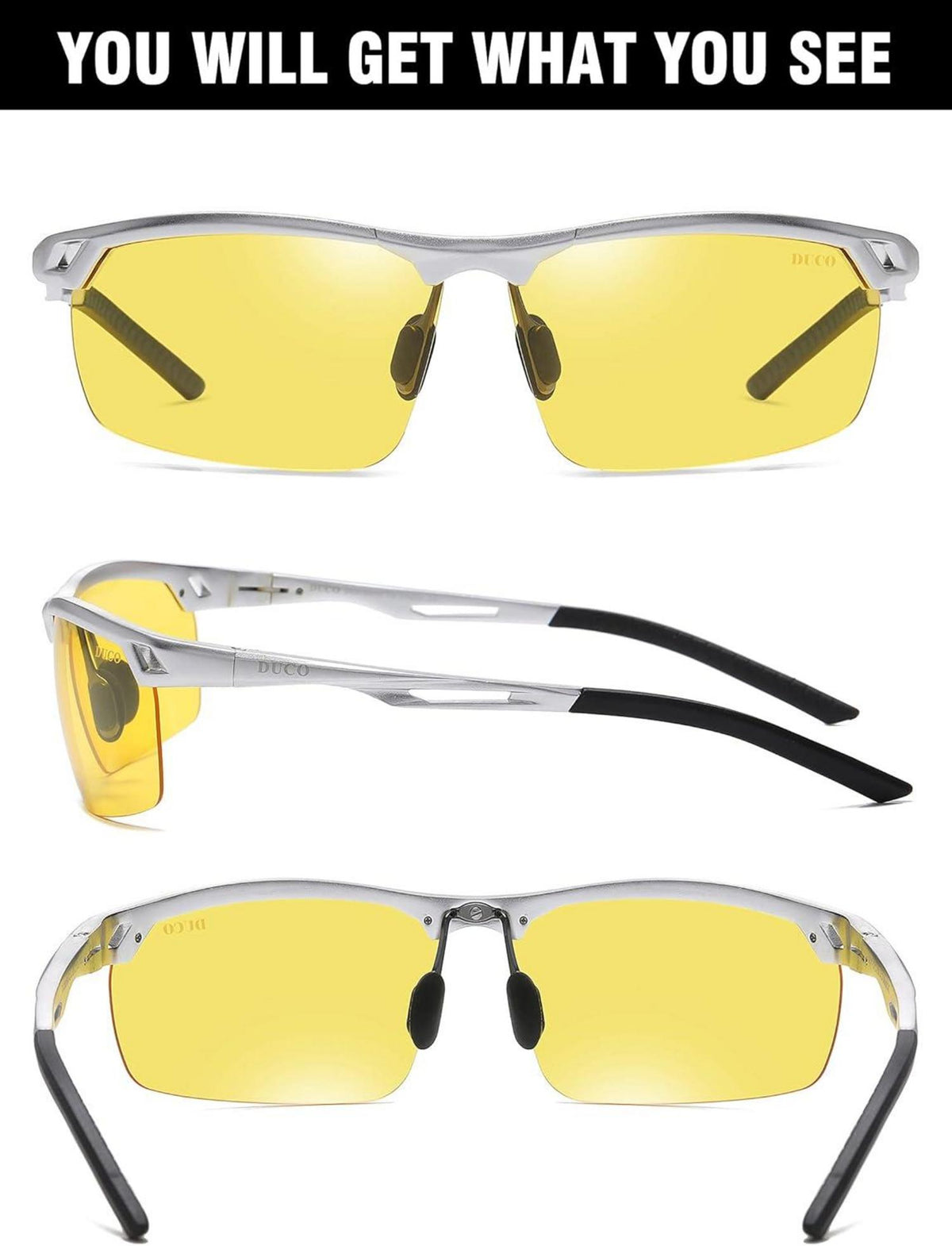 Nachtsicht Autofahrer Brille polarisiert gelb UV400 Schutz