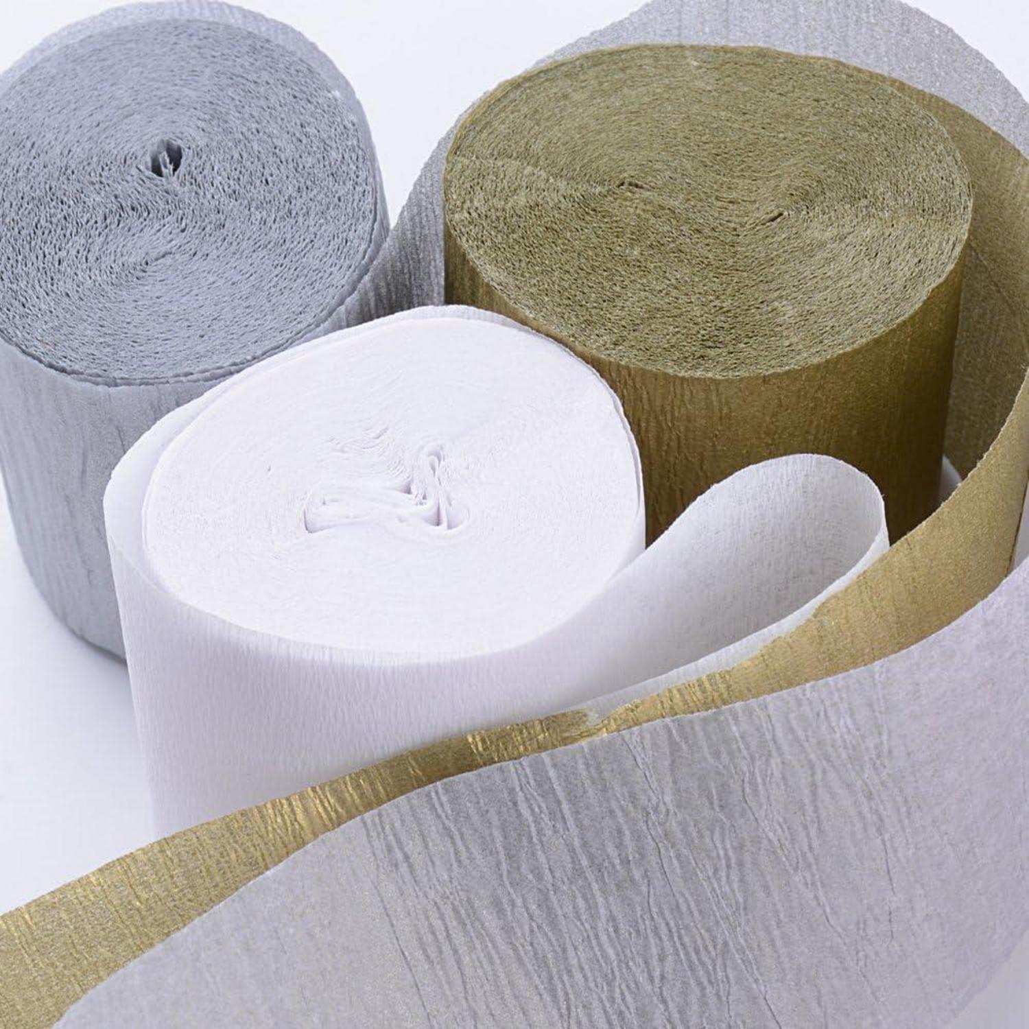 30 Rollen Kreppbänder 12 Farben Party Deko Weihnachten 3.5cm*10m