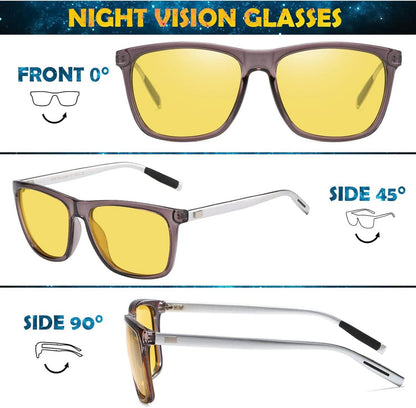 Nachtsichtbrille Autofahrer Polarisierte Gelb HD Nachtfahrbrille