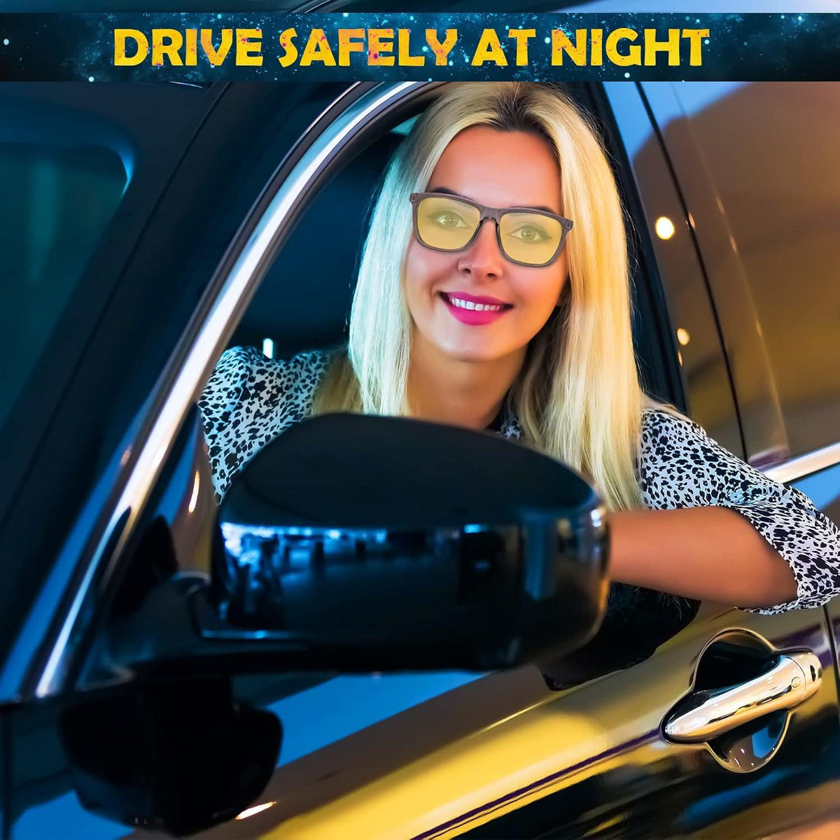 Nachtsichtbrille Autofahrer Polarisiert Gelb HD Nachtfahrbrille4093