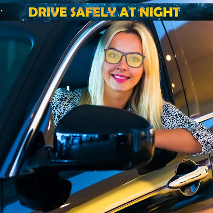 Nachtsichtbrille Autofahrer Polarisiert Gelb HD Nachtfahrbrille4093
