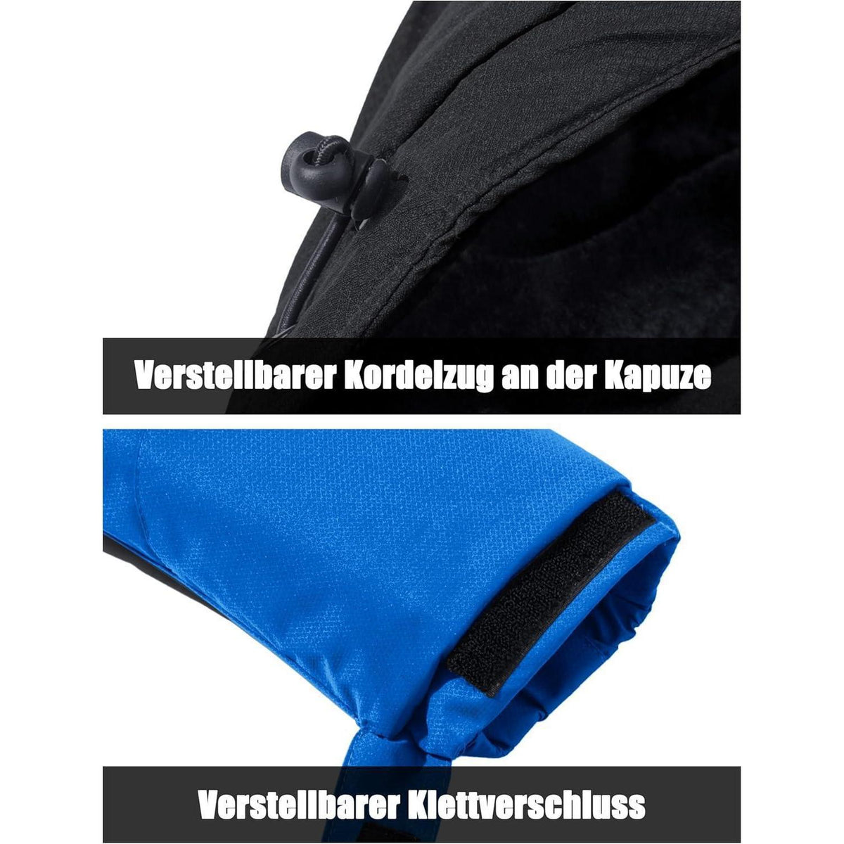 Herren Winter Skijacke Fleece Gefüttert Blau