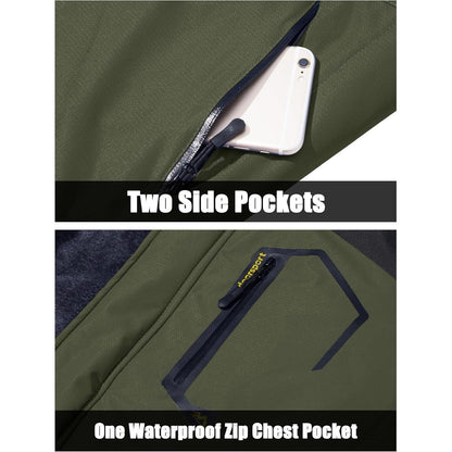 Herren Winter Skijacke Fleece Softshelljacke Wasserdicht