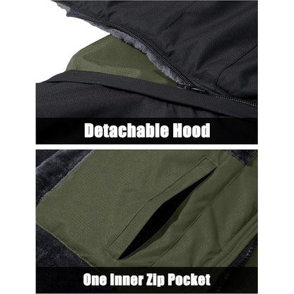 Herren Winter Skijacke Fleece Softshelljacke Wasserdicht