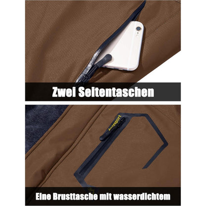 Herren Winter Skijacke Fleece Gefüttert Jacke Wasserdicht