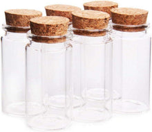 Mini Glasgefäß Set mit Korken, 6 Stück, 100ml