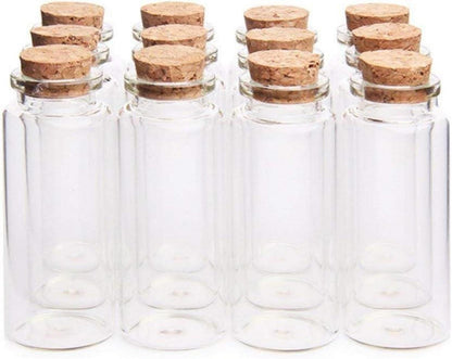 30 ml Mini Glasflaschen mit Holz Korkverschluss- 36er Pack