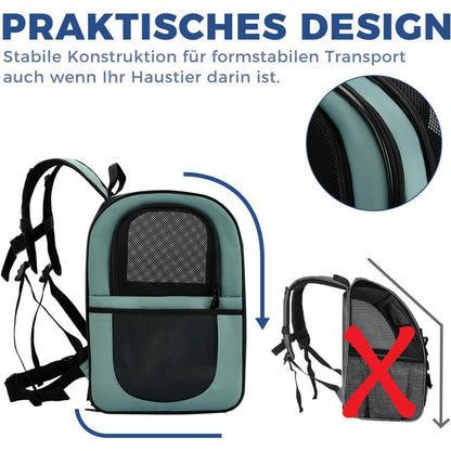 Hunderucksack & Katzenrucksack für kleine Haustiere bis 15kg