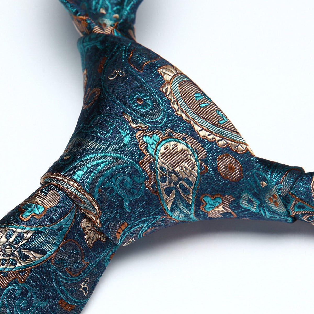 Krawatten-Set Seide Paisley Grün Gold Herren
