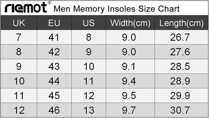 Memory Foam Einlegesohlen Damen Herren Weich Stoßdämpfend Gr.36-47