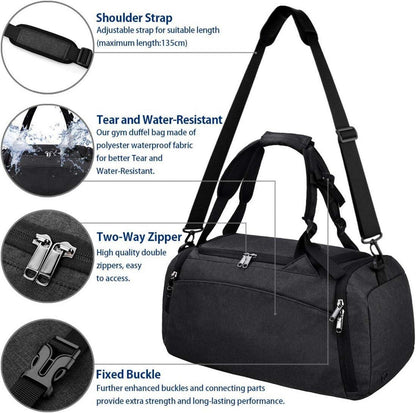 Sporttasche Rucksack Reisetasche Gym Fitness Herren Frauen 40L