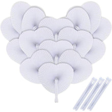 Weißer Papierfächer Herzform 48 Stück Hochzeit Gäste DIY