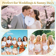 Weißer Papierfächer Herzform 48 Stück Hochzeit Gäste DIY