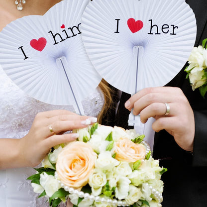 Weißer Papierfächer Herzform 48 Stück Hochzeit Gäste DIY