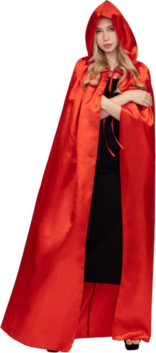 Halloween Umhang mit Kapuze für Erwachsene Vampir Kostüm Rot XL