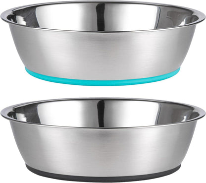 Rutschfester Edelstahl-Napf für Hunde und Katzen 425ML 2er Set