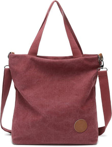 Canvas Schultertasche Damen Groß Multifunktionale Umhängetasche