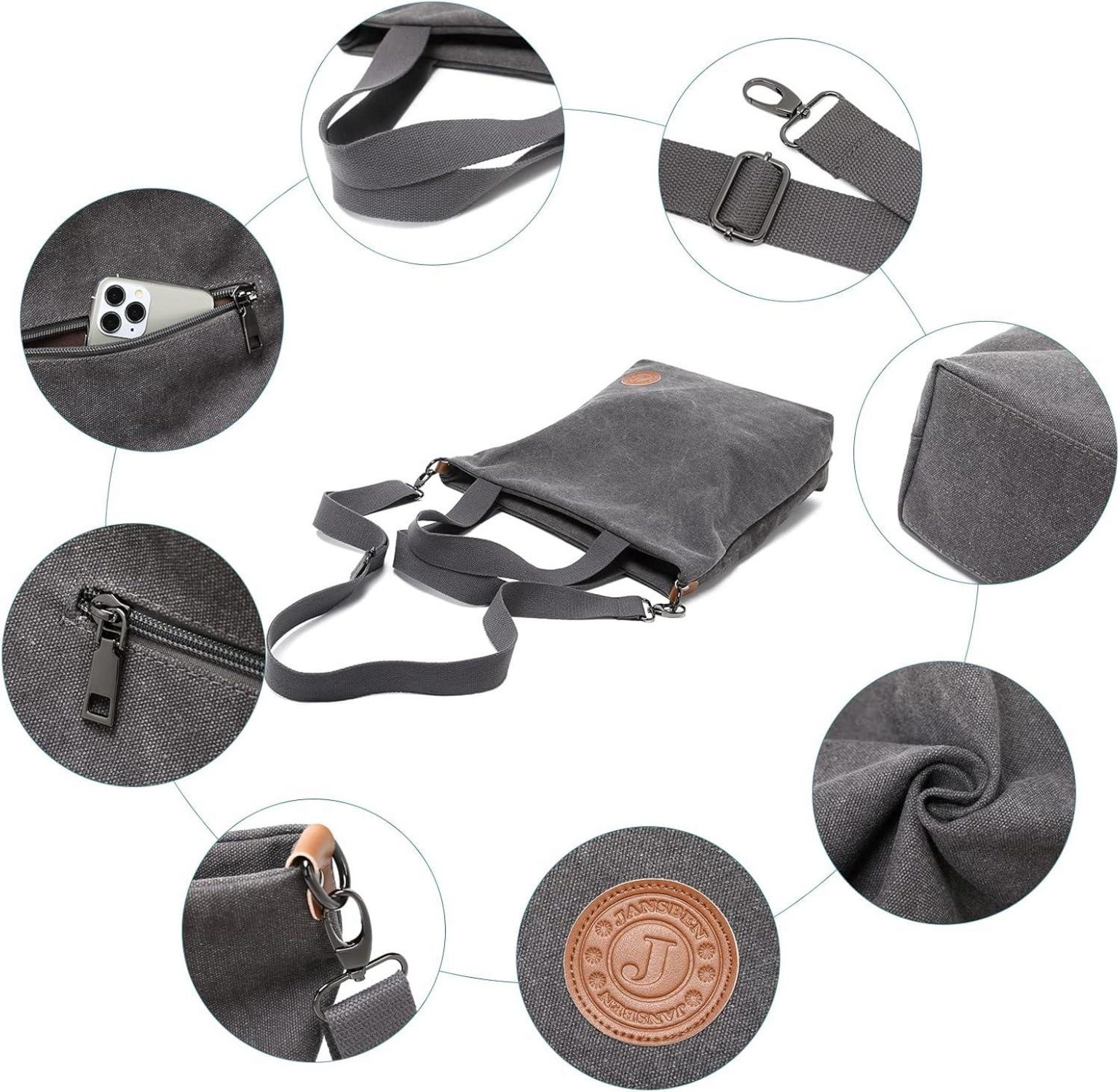 Damen Canvas Handtasche Schultertasche Multifunktionale Umhängetasche