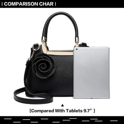Miss Lulu Damen Handtasche Blumen Schultertasche Elegant Kunstleder