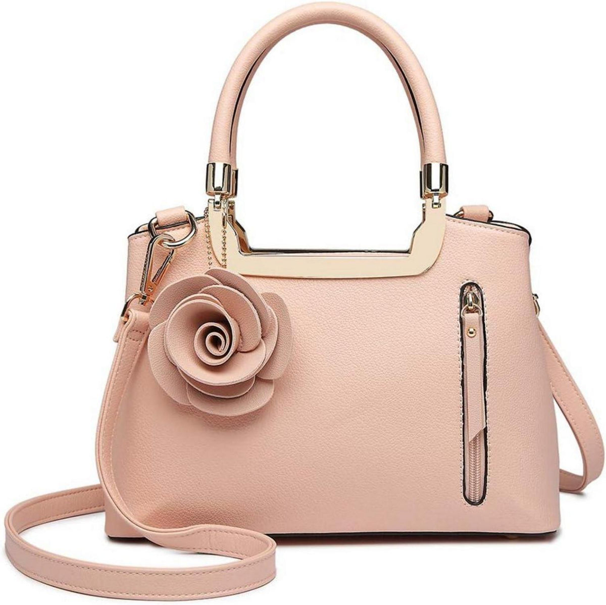Handtasche Damen Umhängetasche Elegant Kunstleder Retro Blumen