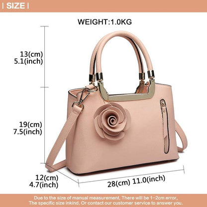 Damen Handtasche Blumen Henkeltasche Schultertasche Umhängetasche
