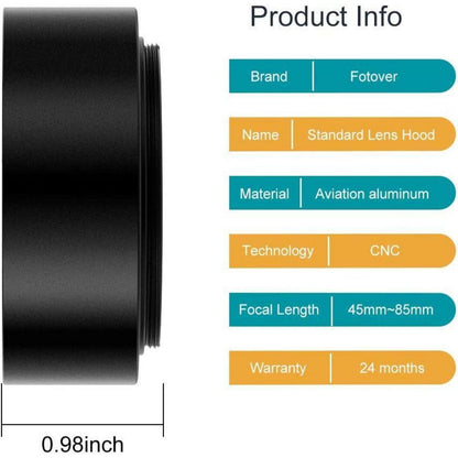 49mm Metall Standard Gegenlichtblende für Kamera - Canon