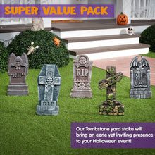 5er Set Halloween Grabsteine 43cm Schaumstoff mit Metall