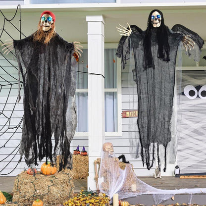 Halloween Skelett Geister Fliegender Sensenmann Pirat