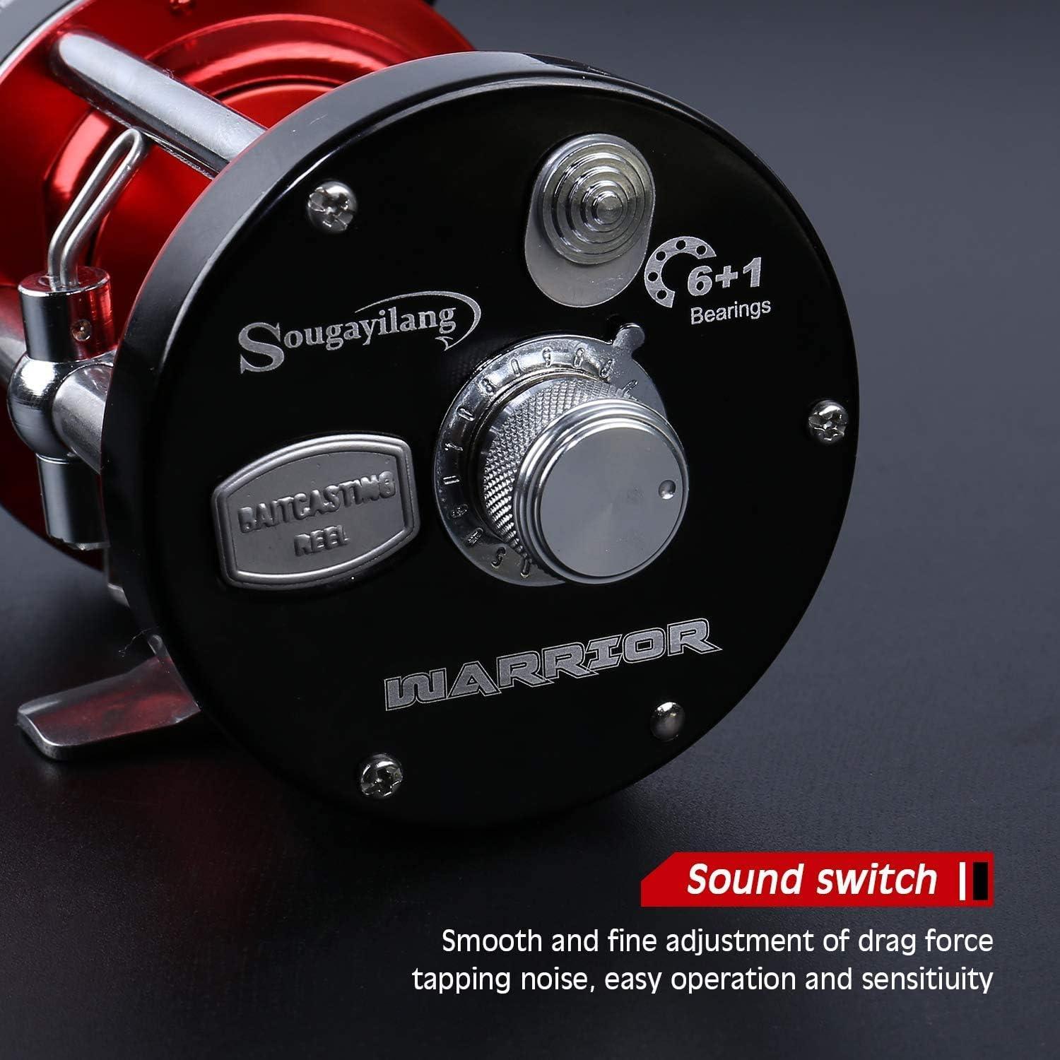 Sougayilang Warrior Baitcast Angelrolle Metallkörper 10kg Power
