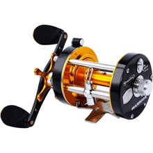 Runde Baitcast Angelrolle mit Carbon-Zugsystem, 10kg Bremskraft