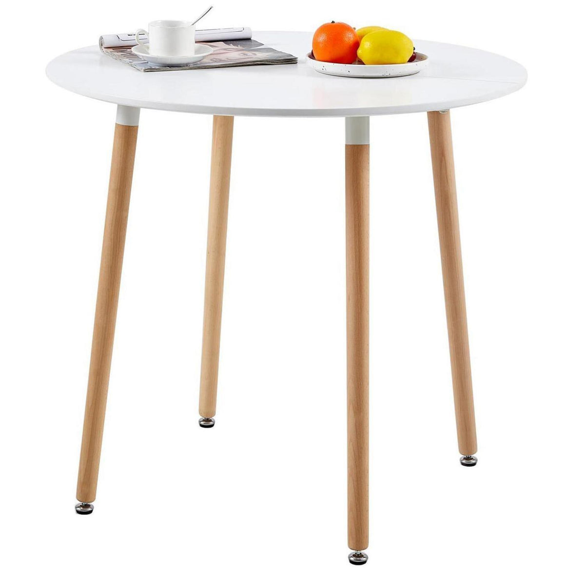 Runder Esstisch Weiß 80cm – Skandinavischer Küchentisch