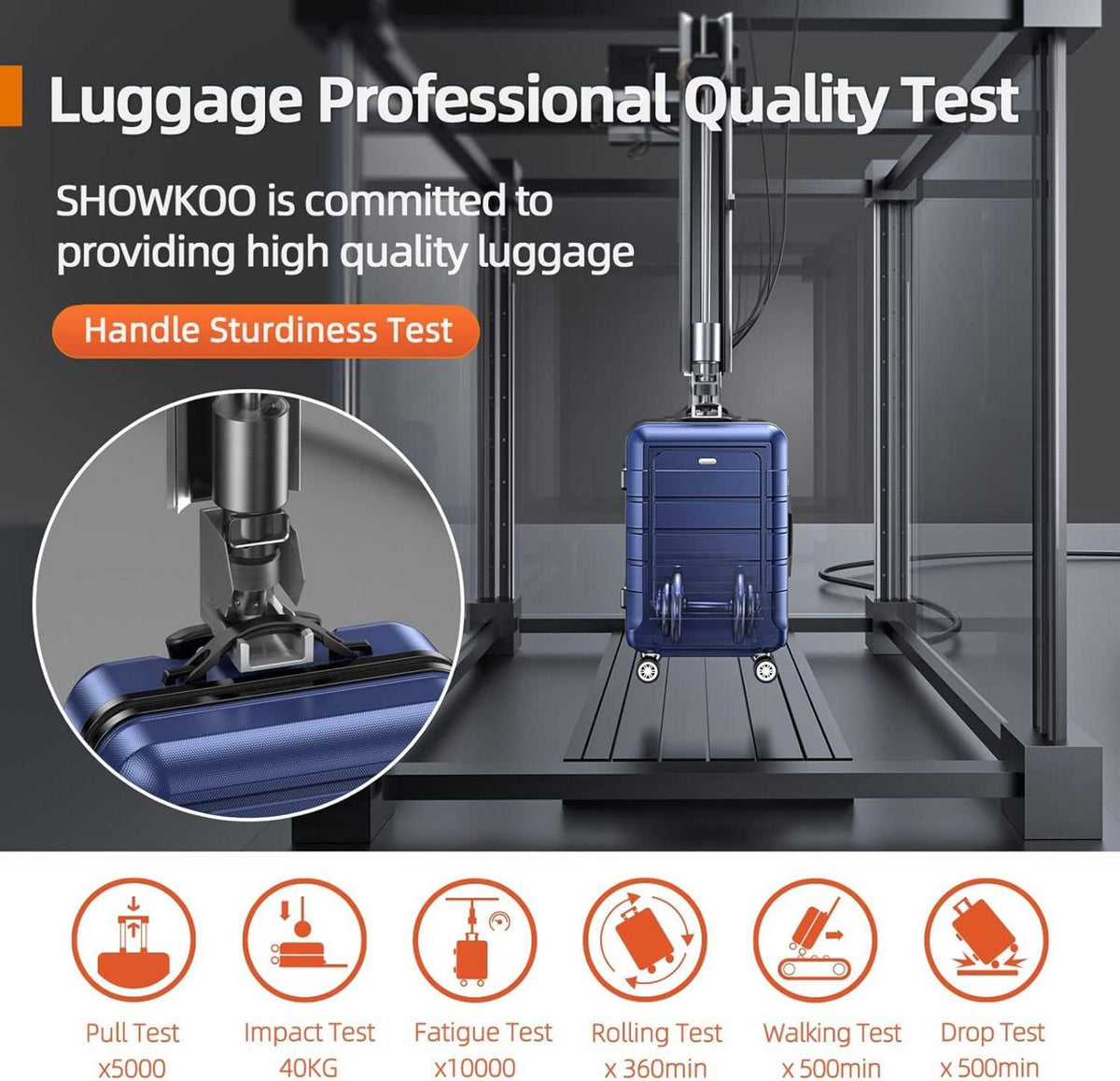 SHOWKOO Kofferset 3tlg Hartschale Leicht ABS+PC TSA Schloss 4 Rollen (M L XL