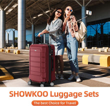 SHOWKOO Kofferset 3-teilig ABS+PC Hartschale TSA-Schloss