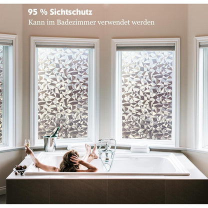 Zindoo Fensterfolie Blickdicht Selbsthaftend 44.5x200cm