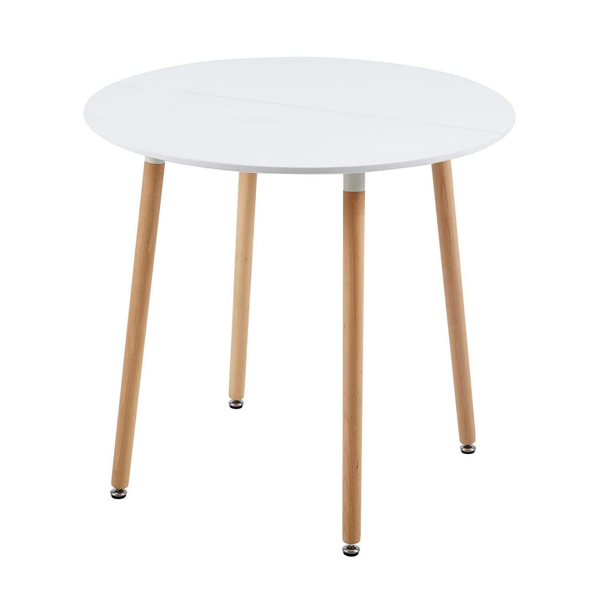 Runder Esstisch Skandinavisch Weiß 80cm Küchentisch MDF