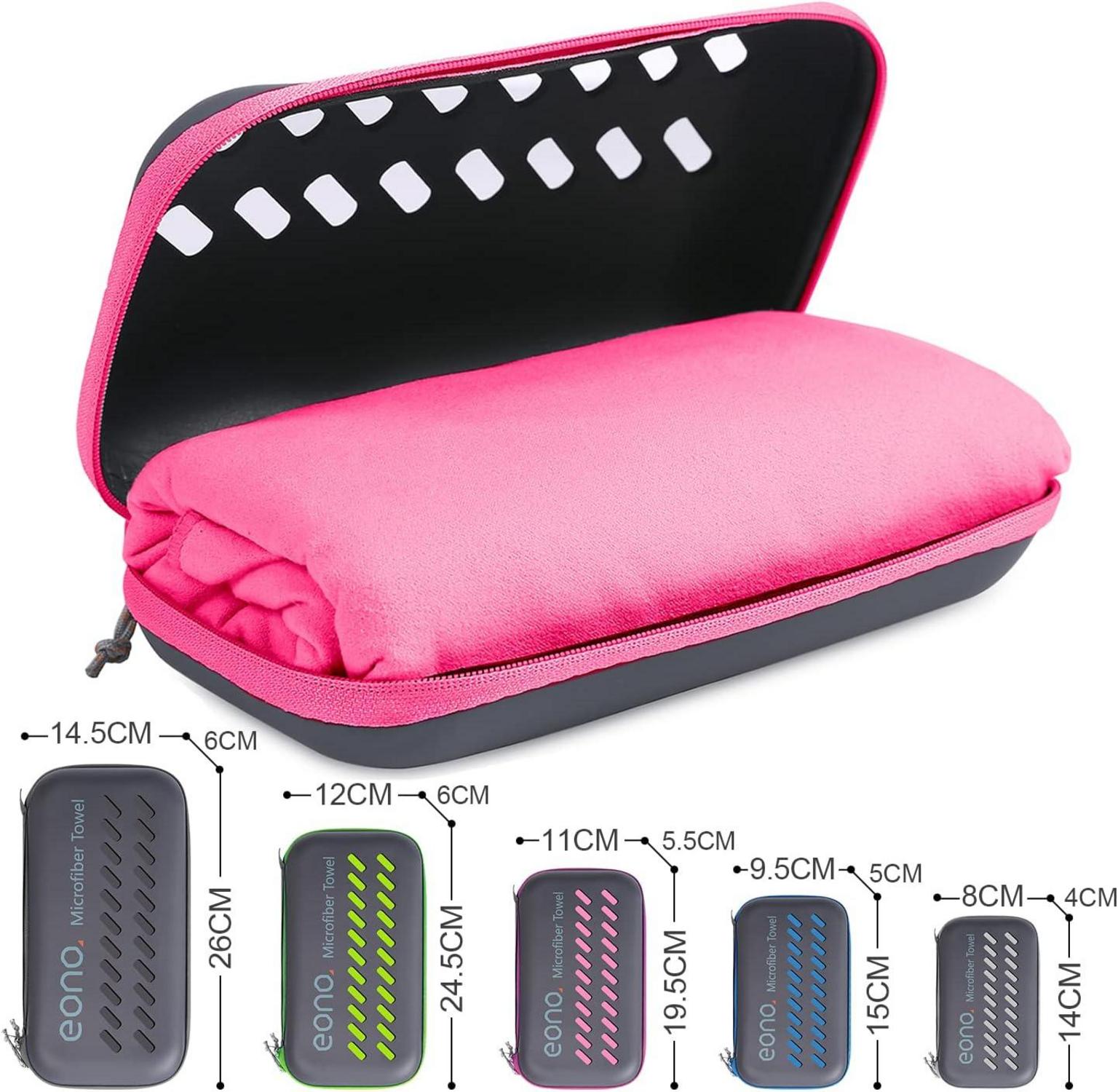 Mikrofaser Handtuch Ultra leicht schnelltrocknend Strand Reise Sporthandtuch 180x90cm Fuchsia