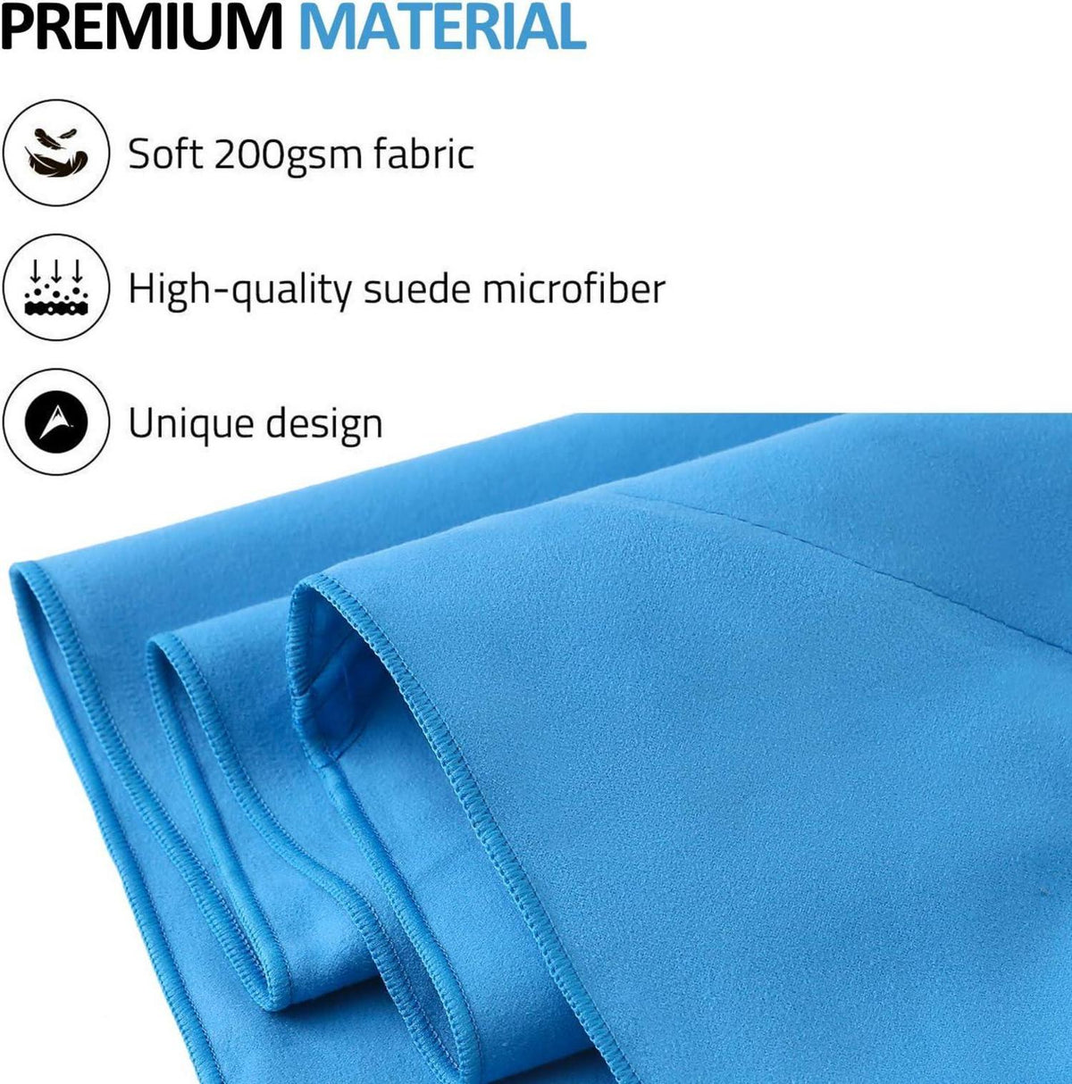 Mikrofaser Handtuch Blau XL 180x90cm schnelltrocknend Ultra leicht
