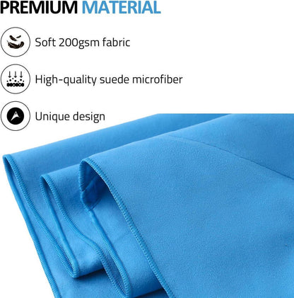 Mikrofaser Handtuch Blau XL 180x90cm schnelltrocknend Ultra leicht
