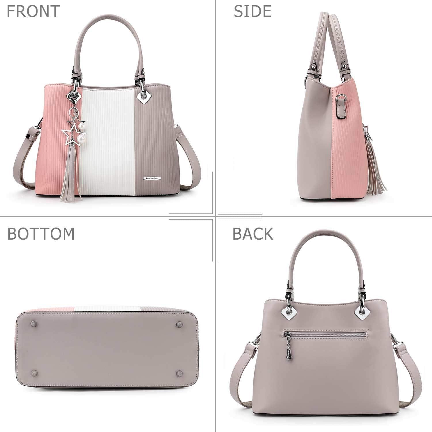 Pomelo Best Damen Handtasche gestreift Umhängetasche in