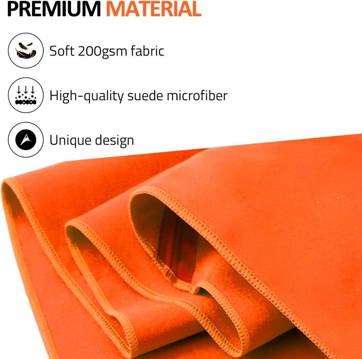 Mikrofaser Handtuch Orange Leicht Schnelltrocknend 140x70 cm