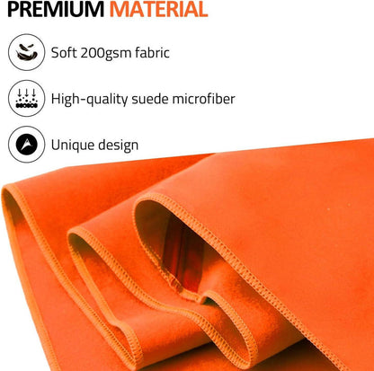 Mikrofaser Handtuch Orange Leicht Schnelltrocknend 140x70 cm