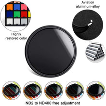 72mm Variabler ND Filter Slim ND2-ND400 für DSLR Kameras