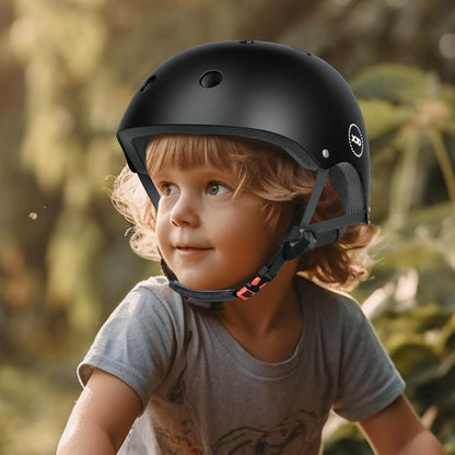 Kinder Jugend Fahrradhelm Multisport CE-zertifiziert Schwarz 55-57 cm
