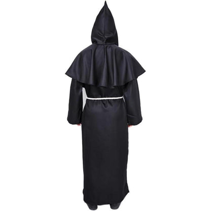 Mönch Robe Kostüm mit Kapuze - 3-teilig für Halloween & Motto