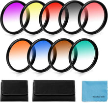 Graduierte Farbfilter Set 58 mm für DSLR Kamera + Zubehör