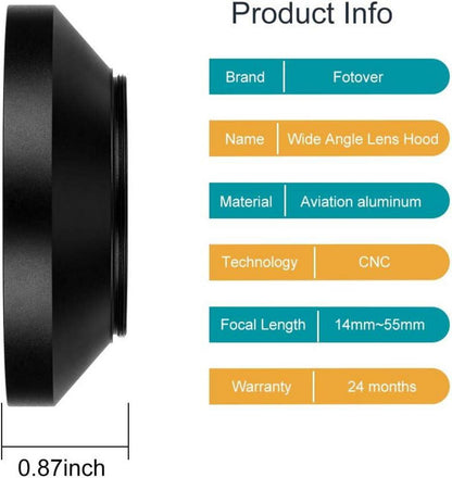 72mm Universal Metall Gegenlichtblende Streulichtblende für Kamera