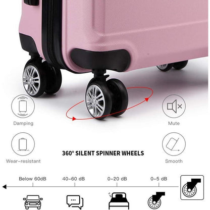 Hartschalenkoffer L (65cm) Pink mit TSA Schloss