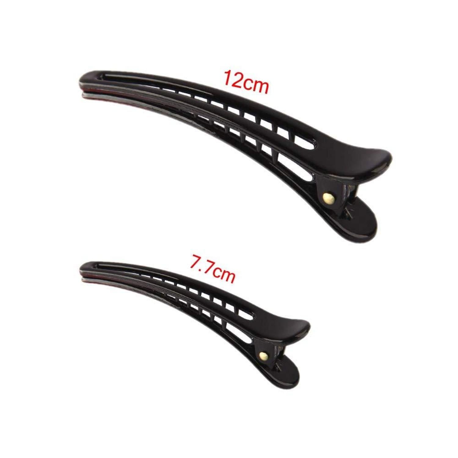 10x Profi Hair Styling Kamm Friseur Set + 4x Haarklammern Schwarz