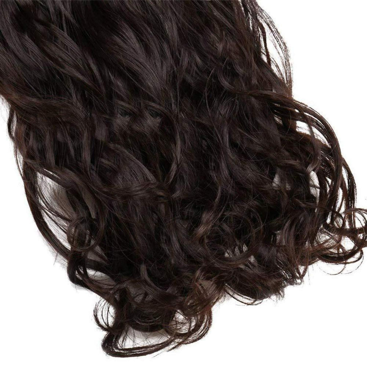 Gewellte Haarverlängerung 43 cm – Mittelbraun, Clip-In